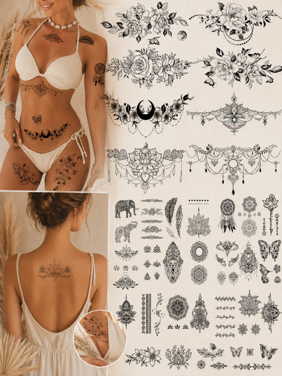 Tattoo Boho Mystic Bloom Set