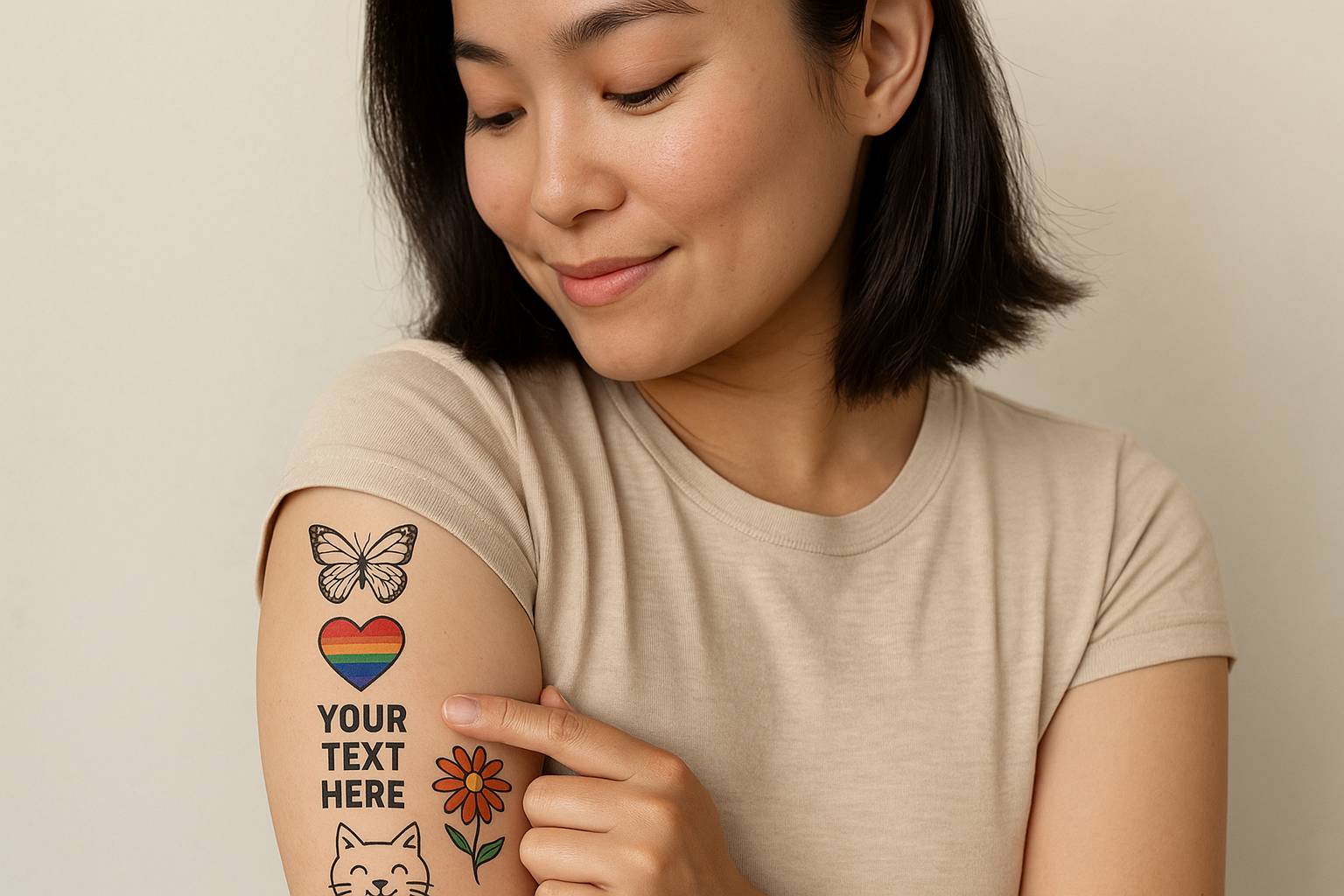 Print on demand custom temporary tattoos