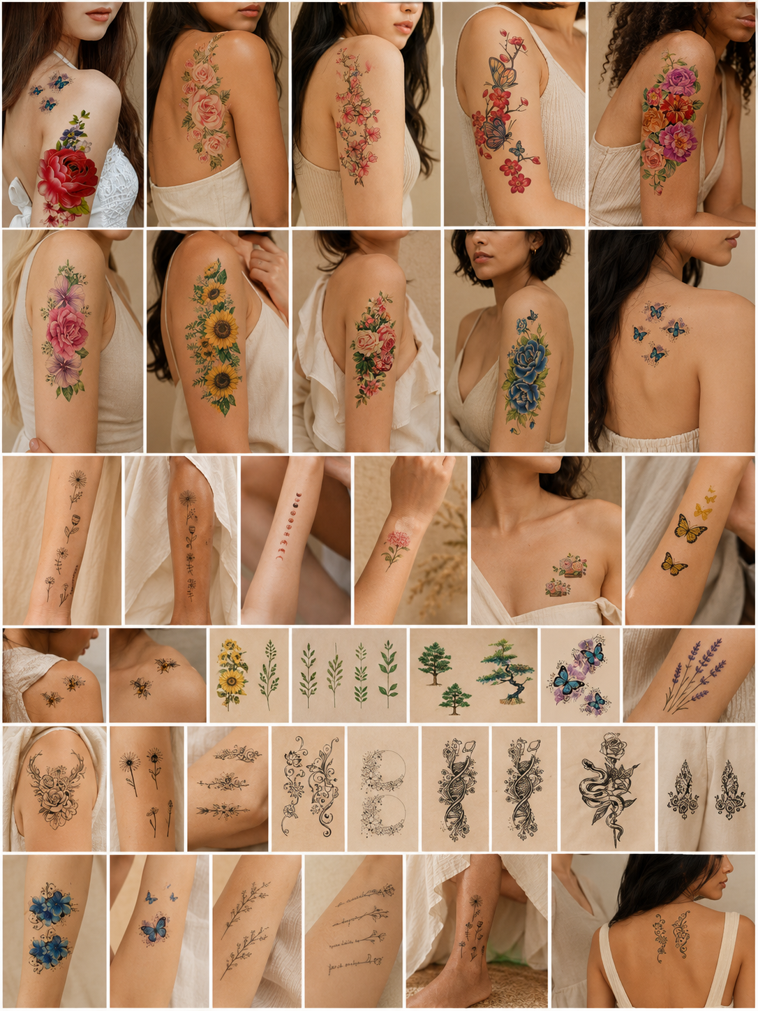 Romantic Garden Tattoo Set