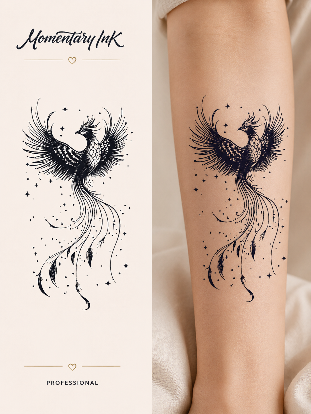 Custom Phoenix Ink Tattoo Set
