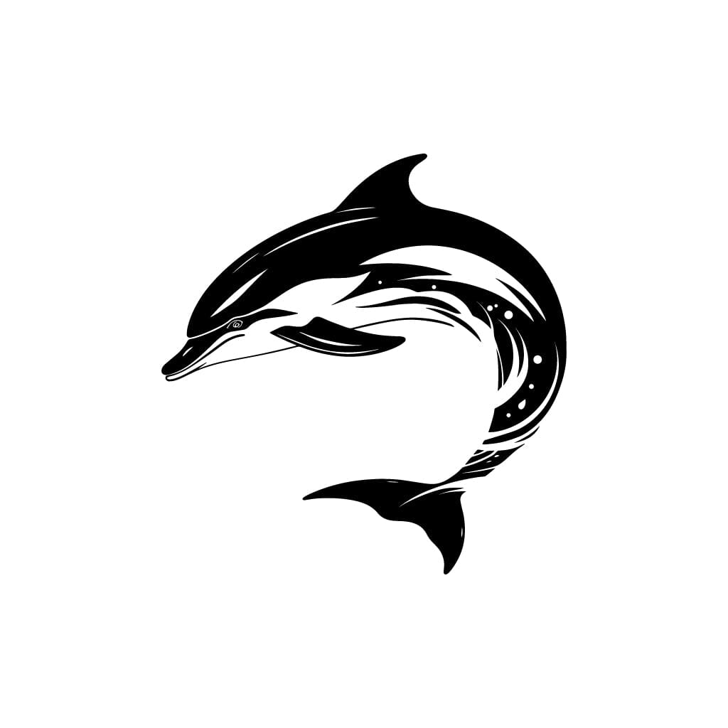 Black Dolphin Temporary Tattoos Momentary Ink 