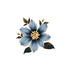Blue Flower Temporary Tattoos Momentary Ink 
