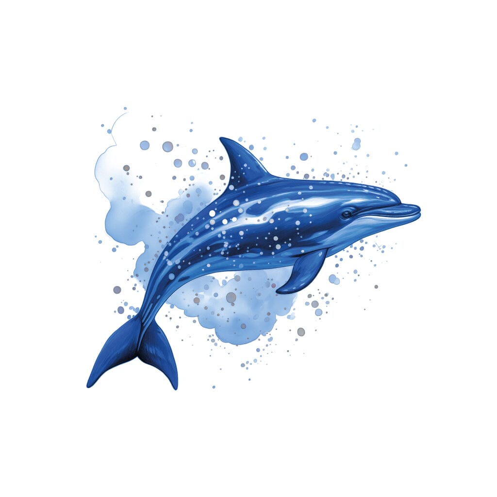 Skyblue Dolphin Temporary Tattoos Momentary Ink 