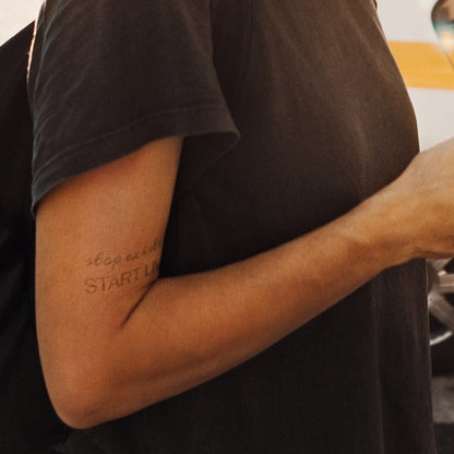 Stop Existing, Start Living Temporary Tattoos Momentary Ink 