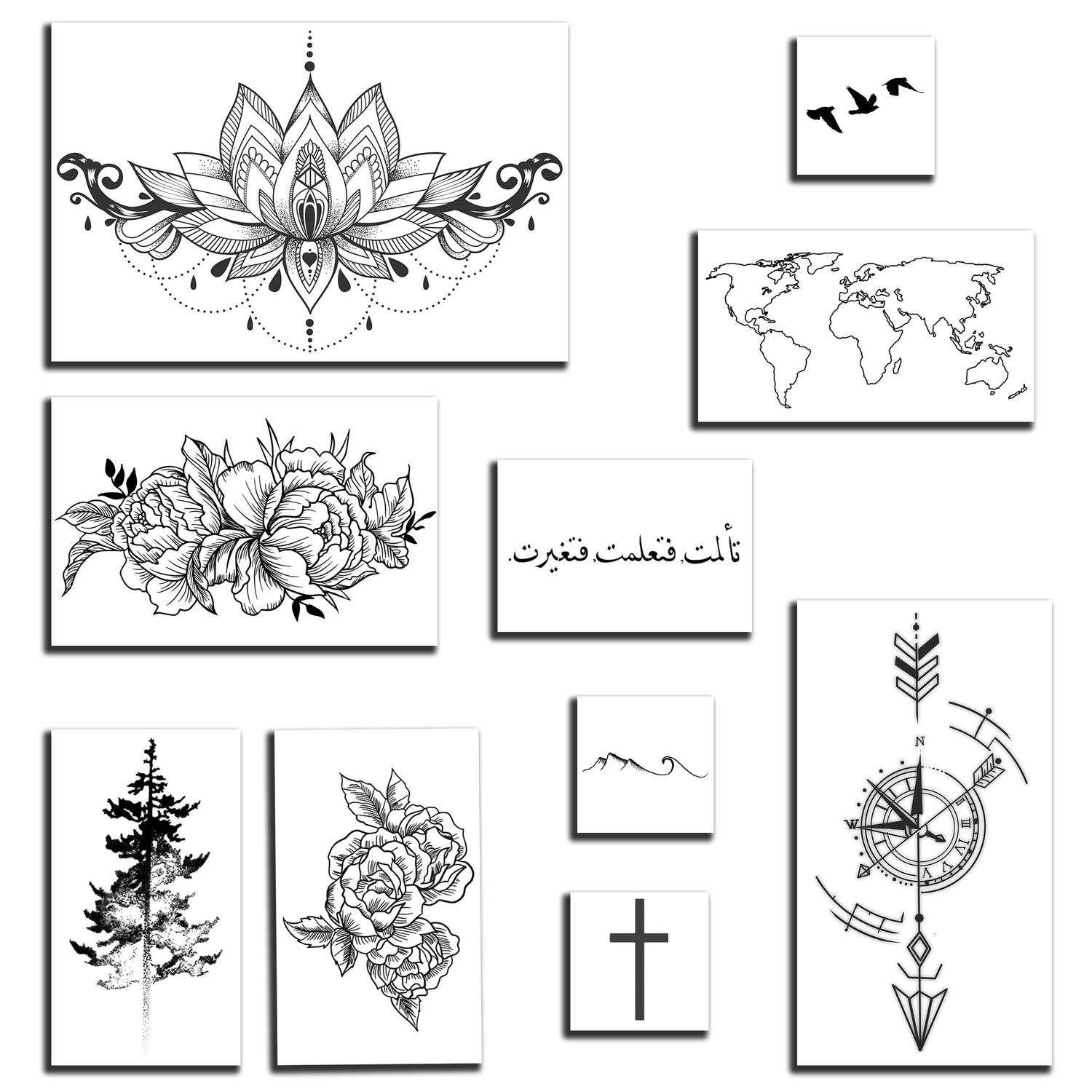 Yin Yang Temporary Tattoo Set (2 tattoos) – TattooIcon
