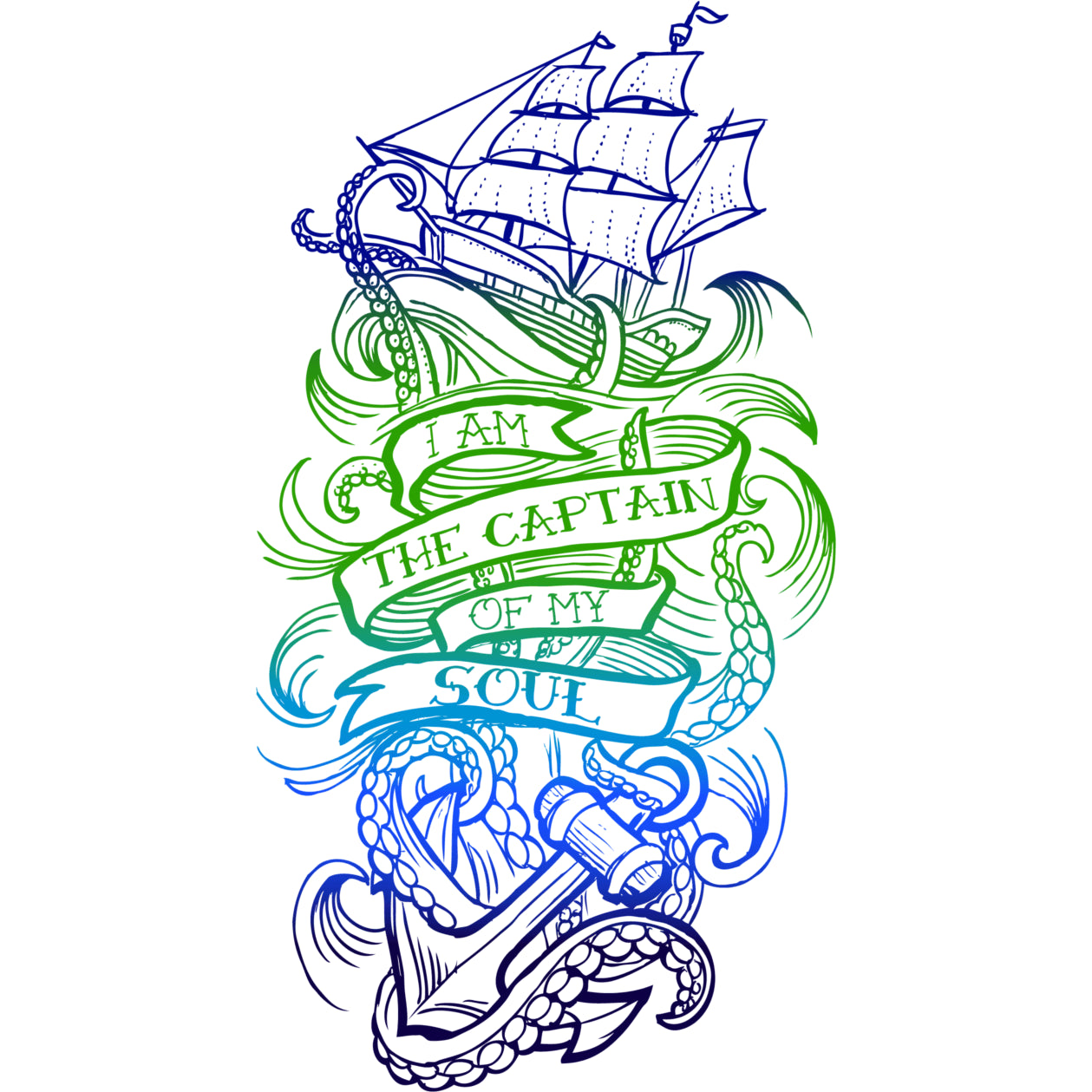 Captain of My Soul Temporary Tattoo Momentary Ink