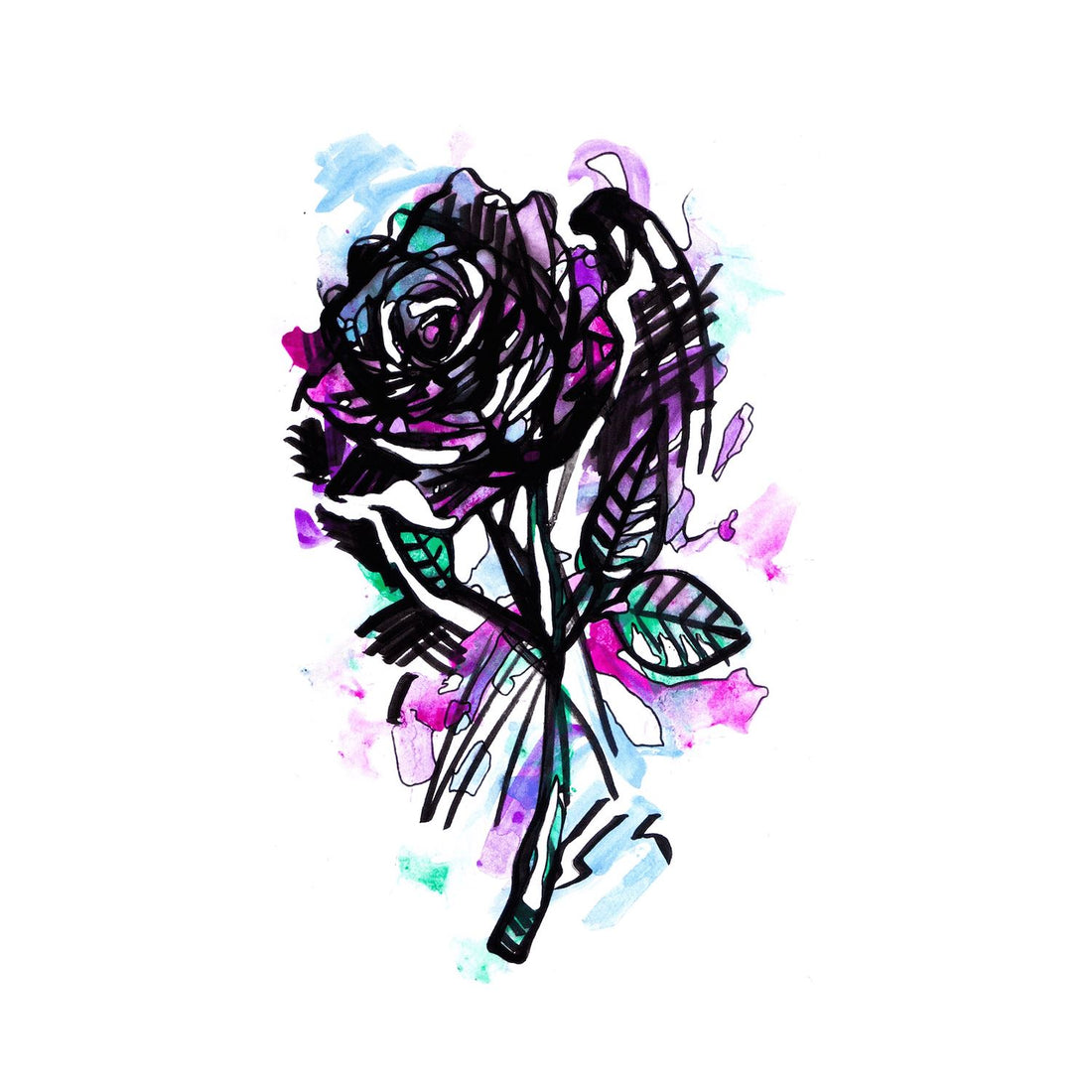 Cool Rose Temporary Tattoo Momentary Ink
