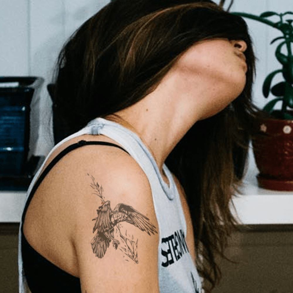 Crow Flies Temporary Tattoo Momentary Ink