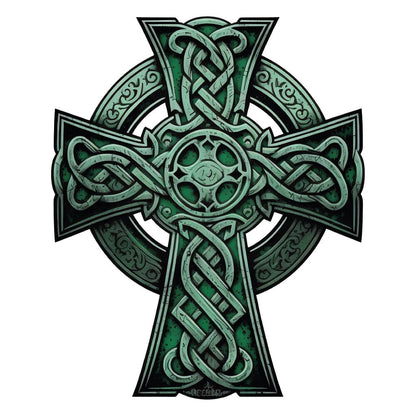 Emerald Celtic Cross Temporary Tattoo Momentary Ink 