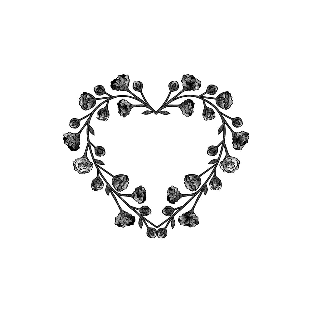 Floral Heart Temporary Tattoo Momentary Ink 