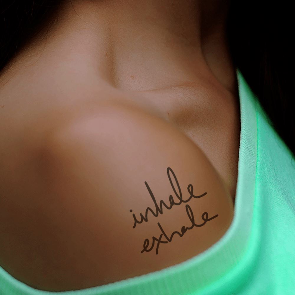 Inhale, Exhale Temporary Tattoo Momentary Ink 