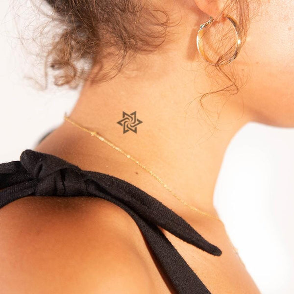 Black Letter Temporary Tattoos For Women Kids Adults Small Star Tattoo  Sticker Fake Cross Inspired Quotes Tatoos Tiny Hand Face - Temporary Tattoos  - AliExpress