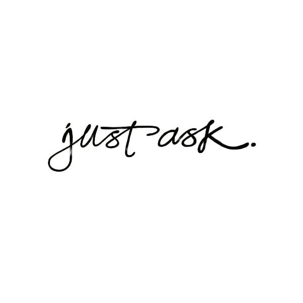 Just Ask Cursive scART Temporary Tattoo Momentary Ink