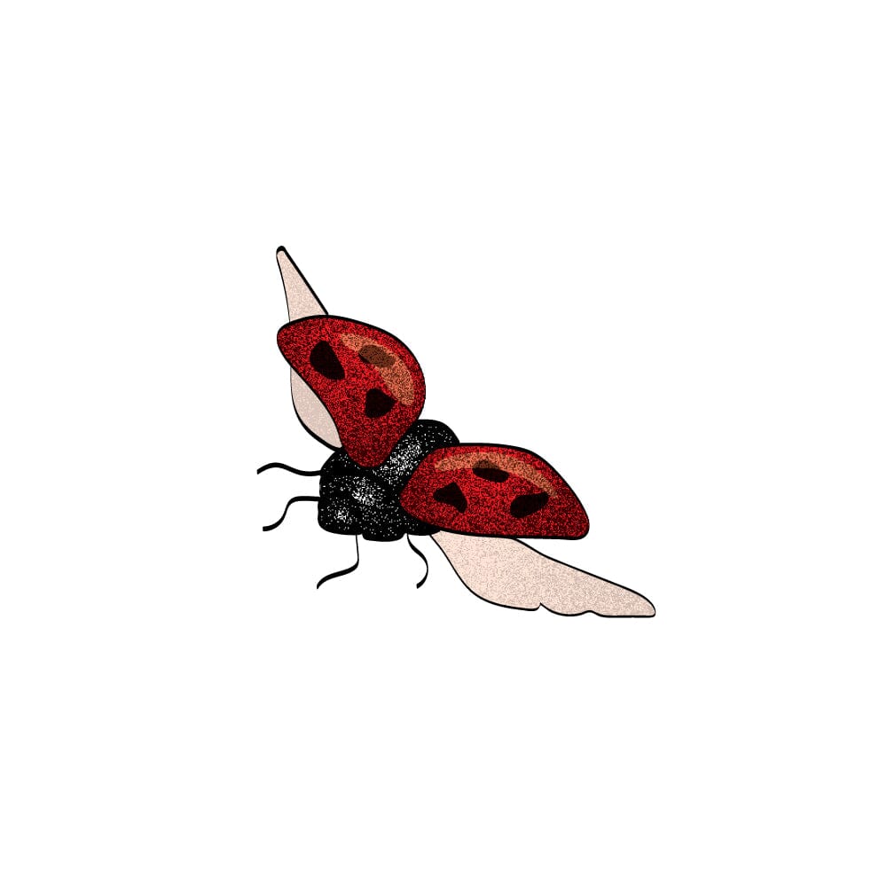 Ladybug flying Temporary Tattoos Momentary Ink 