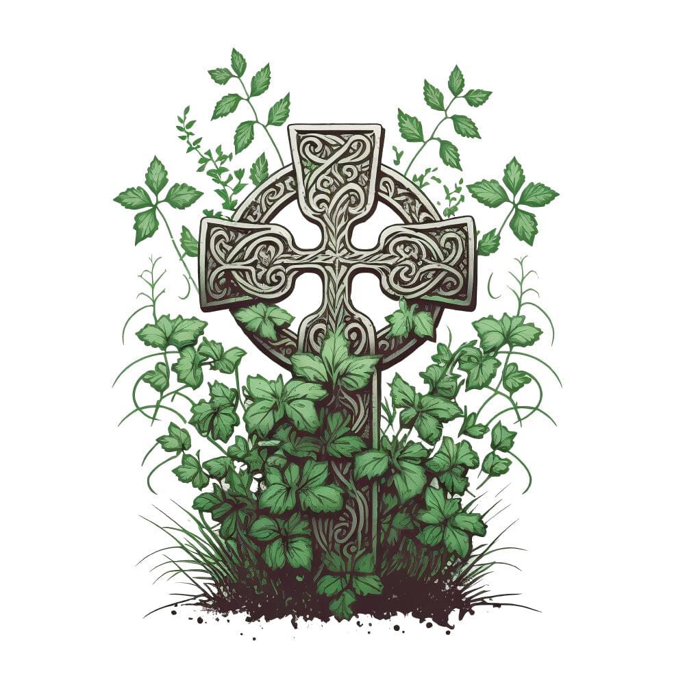 Overgrown Celtic Cross Temporary Tattoo Momentary Ink 