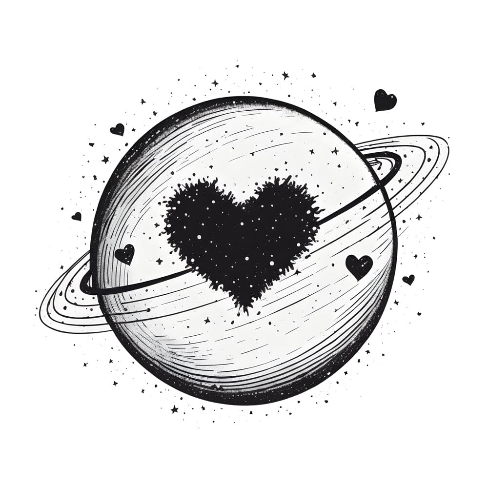 Planet Love Temporary Tattoo Momentary Ink 