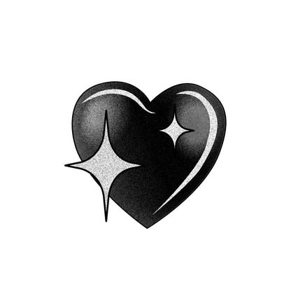 Shiny Heart Temporary Tattoo Momentary Ink 