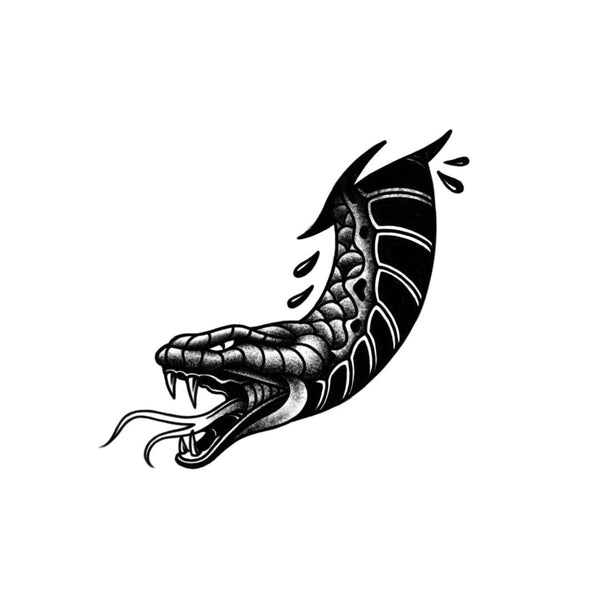 Snake Tattoo, Angry Rattlesnake or Cobra Viper Stock Vector - Illustration  of tattoo, fang: 252392495