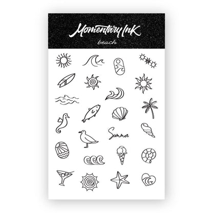 Tiny Tatts - Beach collection Temporary Tattoo Momentary Ink 
