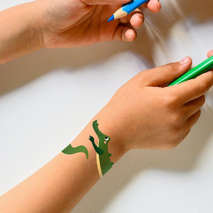 Tiny Tatts Kids - Crocodile Bracelet Temporary Tattoo Momentary Ink
