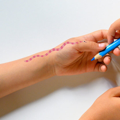 Tiny Tatts Kids - Earthworm Bracelet Temporary Tattoo Momentary Ink