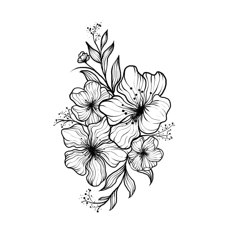 Wavy Daisies tattoo – Momentary Ink