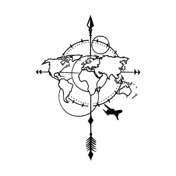 Need help with tattoo design. Love this style but want a Lord if the rings  themed tattoo. I would like the background to be map of middle earth and  then incorporate many