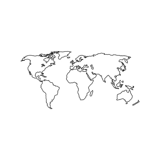 World Map Outline – Momentary Ink